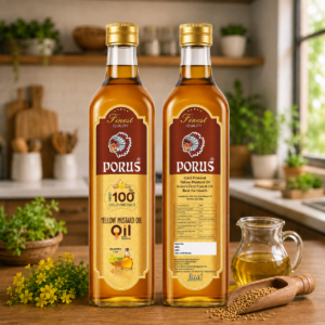 PORUS First 100% Cold Pressed Yellow Mustard Oil (Extra Virgin)